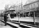 Bernburger Straßenbahn am Marktplatz