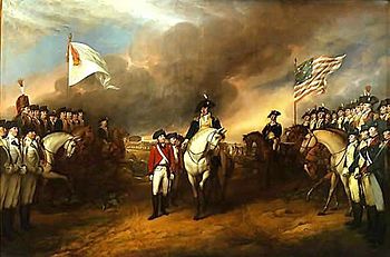 Az amerikaiak foglyul ejtik Lord Cornwallis -t és hadseregét Yorktownban