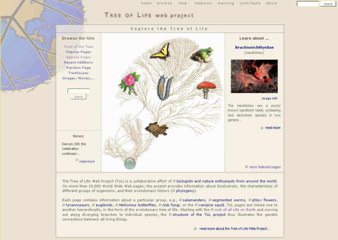 Tree of Life Web Project