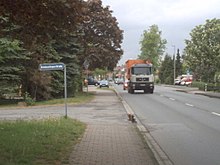 Verkehr auf dem Obstmarschenweg in Bützfleth