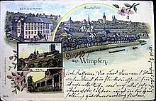 Postkarte von Wimpfen um 1897