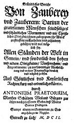 Titelseite Praetorius Bericht Zauberey