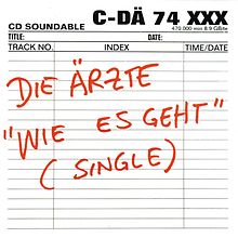 Das Cover der Single Wie es geht ist dem einer selbst beschrifteten CD-R nachempfunden