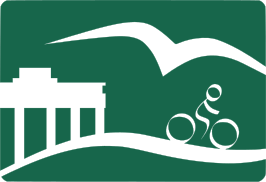 Logo długodystansowej trasy rowerowej Berlin – Uznam