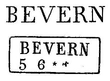 Historischer Poststempel von Bevern