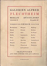 Anzeige auf der Rückseite des Ausstellungskatalogs zur 25. DKB-Jahresausstellung in Köln (1929)