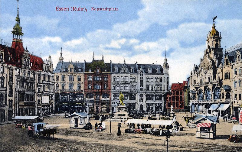 Datei:1905 Kopstadtplatz, Blick nach Westen, rechts Colosseum, coloriert.jpg