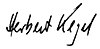 Herbert Kegels Unterschrift