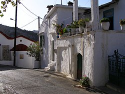 A traditional house on the main street in Moudros