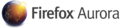 Firefox Logo Aurora mit Wortmarke