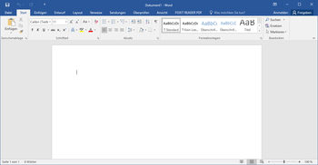 Microsoft Word 2016 unter Windows 10