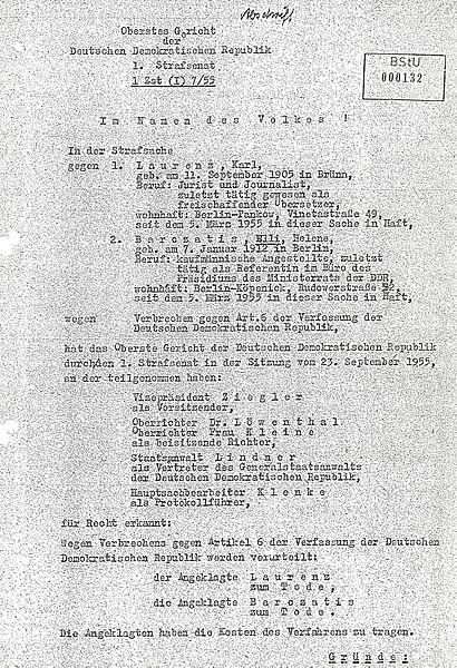 Datei:Todesurteile gegen Laurenz und Barczatis 1955.jpg