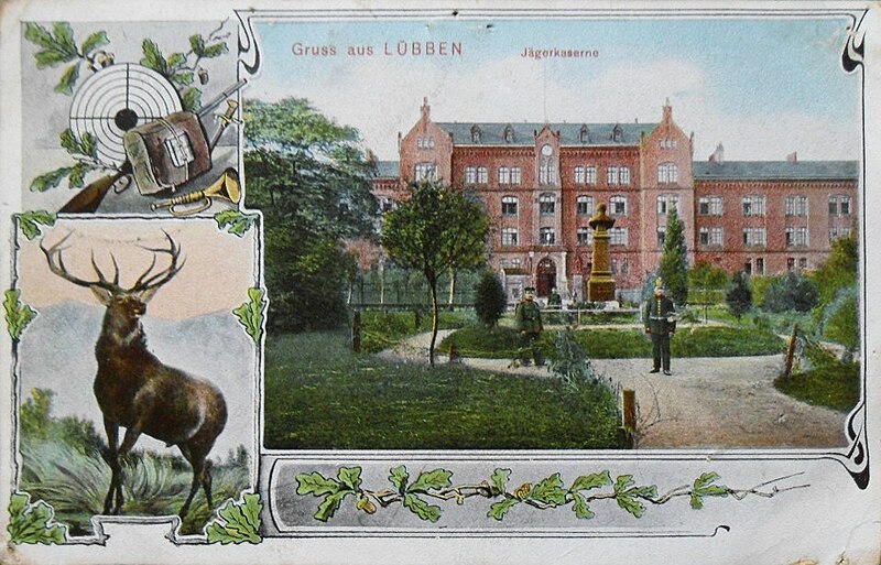 Datei:Lübben, Kaserne, 1900.jpg