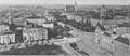 Blick auf Leipzig um 1898 vom Turm des Reichsgerichts. Rechts ist die Pleissenburg zu sehen.