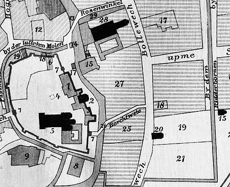 Tempelhof Braunschweig Karte um 1400 BS Urkundenbuch 1903