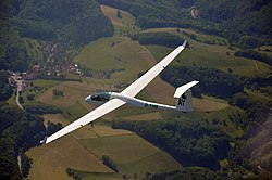 Standard Cirrus mit Winglets über dem Odenwald