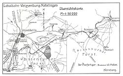 Route of the Weißenburg – Nennslingen local railway