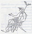 4D: Männliche sitzende Figur auf einem Klismos nach links. Das linke Bein ist vorgesetzt, der rechte Arm erhoben. Dreimal zeigt der Schuwalow-Maler diesen Typus im Mantel. In abgewandelter Form gibt es diese Form einem Felsen als Sitz, es wird je einmal ein Perser und ein Grieche im Mantel gezeigt.