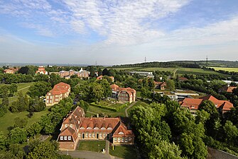 Luftaufnahme der Heil- und Pflegeanstalt Wiesloch, heute Psychiatrisches Zentrum Nordbaden