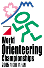 Logo of the orienteering world championships 2005 in Aichi