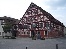 Erbschänke Zum Schwan, Schwanstetten (2006). Lag an einer bedeutenden Handelsstraße.