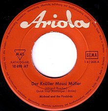 Label der Single Der Knüller Mausi Müller von Michael and the Firebirds, 1965