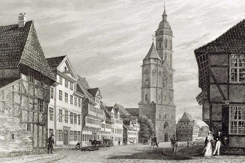 Datei:Braunschweig Andreaskirche Wollmarkt (F. Barthel C. L. Frommel um 1850).jpg