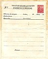 Kartenbrief der Rohrpost in Buenos Aires, ca. 1920