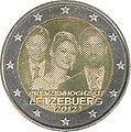 2-Euro-Gedenkmünze zur Hochzeit von Erbgroßherzog Guillaume