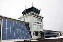 Das Flughafengebäude in Akureyri.