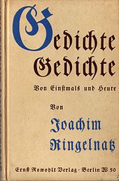 Gedichte, Gedichte von Einstmals und Heute, Ausgabe von 1934