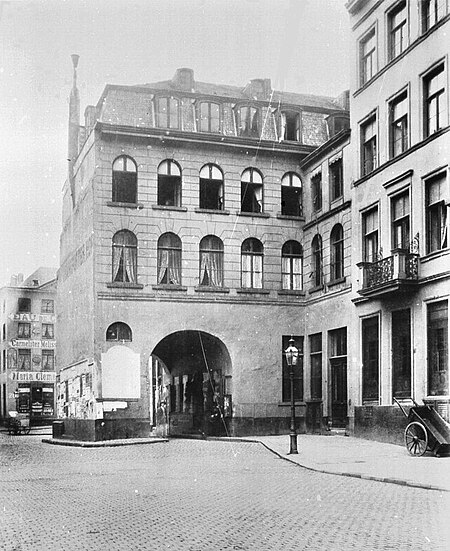 Köln Domplatte Hacht Blick nach Süden abgebrochen 1893