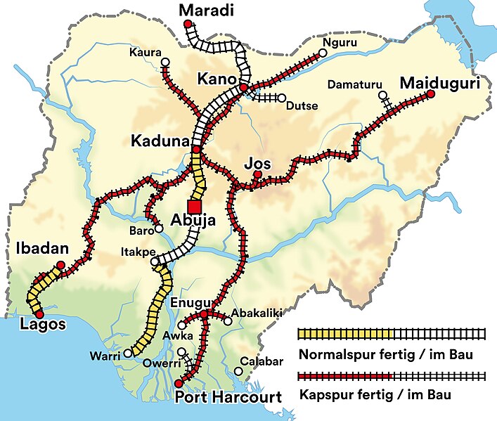 Datei:Railway system Nigeria 2021 german.jpg