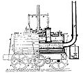 Technische Skizze des ersten Dampfwagens