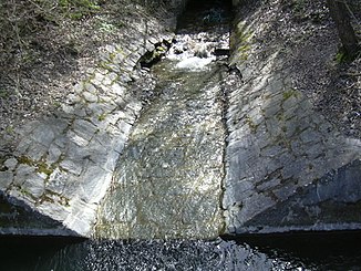 It flows into the Lanser Bach