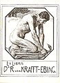 Jugendstil-Exlibris für Richard von Krafft-Ebing, um 1900