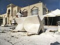 Skulptur "DUALITY", Material Oman Marmor, Maße H 200 cm, B 100 cm