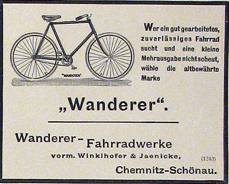 Wanderer annonce 1898