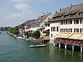 Blick auf Häuserzeile in Stein am Rhein