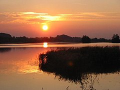 Sonnenuntergang am Seehamer See