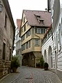 Webergasse in Esslingen mit Haus Nr. 1