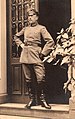 Rudolf Haus (*04. 04. 1874 – † 09. 07. 1932), Dr. med., Stabsarzt im Ersten Weltkrieg an der Westfront, Aufnahme Sommer 1918, Heimaturlaub, stationiert in Cambrai Originalfoto, Albumin Abzug