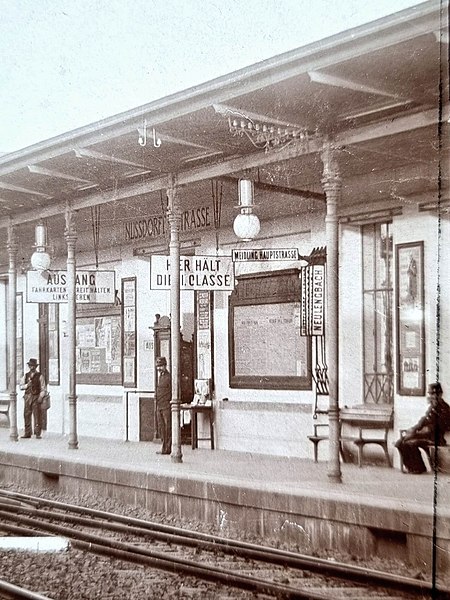 Datei:Wiener Stadtbahn - Station Nußdorfer Straße im Jahr 1900.jpg