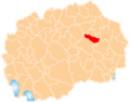 Die Karte der Gemeinde Karbinci