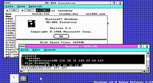 Uma versão de desenvolvimento inicial do Windows 3.00, ainda mostra uma forte semelhança com o predecessor.
