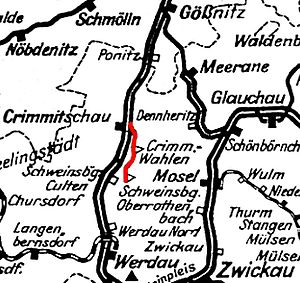 Tronçon de la ligne ferroviaire Crimmitschau – Schweinsburg