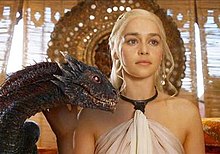 Daenerys Targaryen with Dragon - Emilia Clarke.jpg