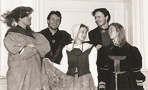 Ensemble members first met in January 1996 at the Royal Danish Academy of Music. The founder members were (left to right) Mads Thiemann, Caspar Reiff, Mette Tjaerby, Ole Norup & Signe Asmussen. Foundation of the Tolkien Ensemble, Jan 1996.jpg