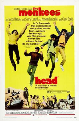 <i>Head</i> (film) 1968 psychedelic adventure comedy film directed by Bob Rafelson