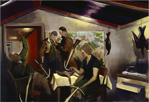 <i>Hunters Room</i> Painting by Neo Rauch